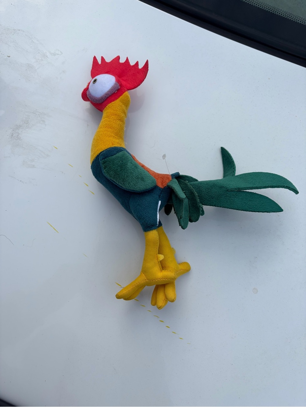 Disney Multicolor Plush Rooster Toy - Red Yellow Green Blue